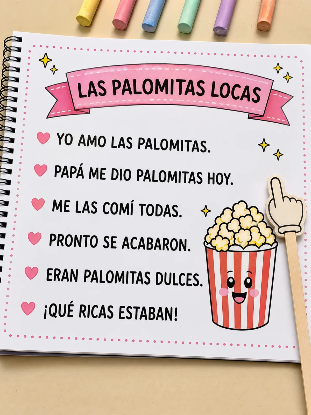 Actividad Las Palomitas: lectura de oraciones simples