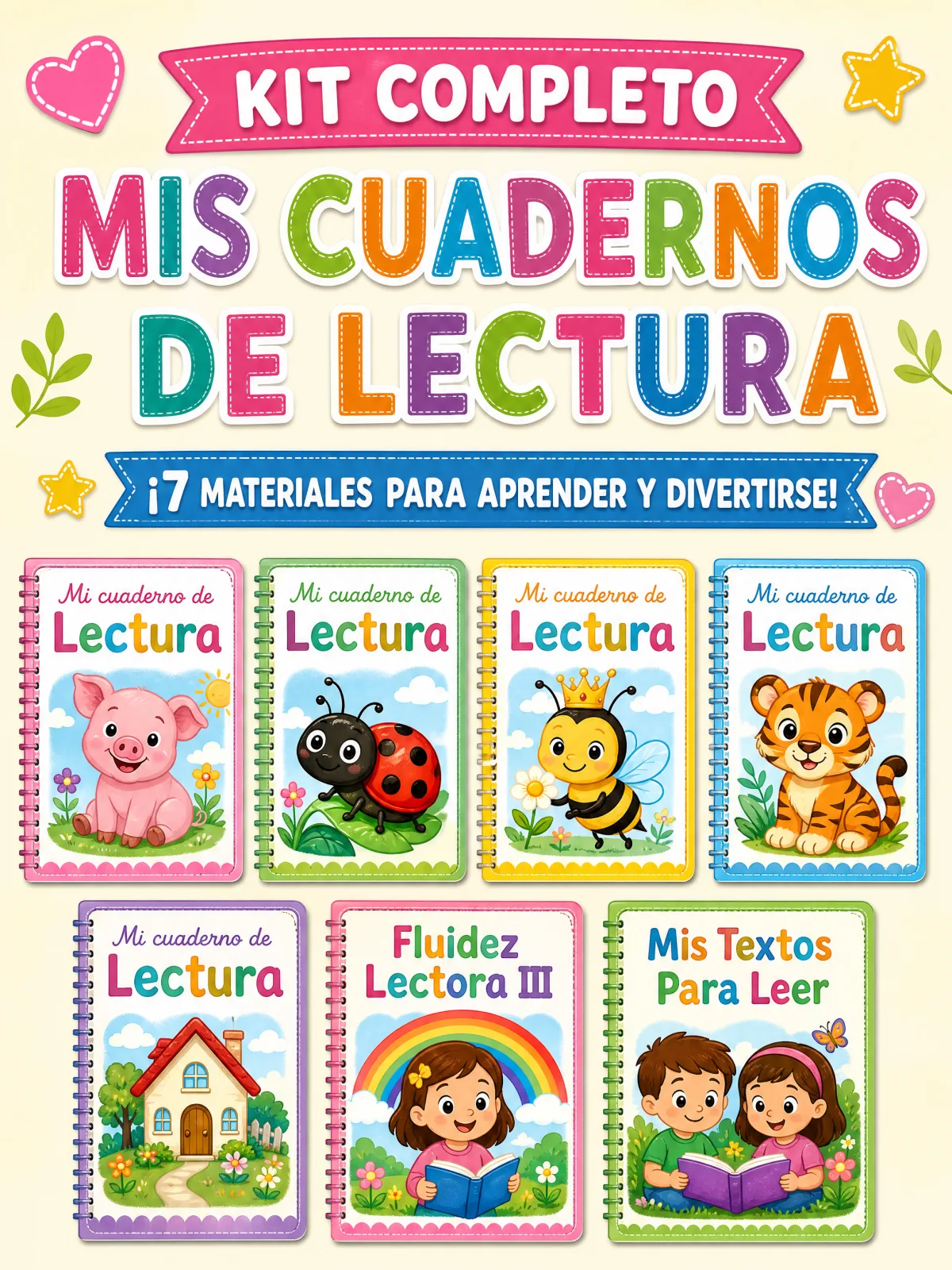 Kit Completo de Alfabetización: los 4 materiales progresivos